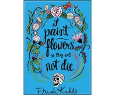 Ata Boy Frida Kahlo Dornen und Rosen 6,3 x 8,9 cm Magnet für Kühlschrank und Schließfächer Sortiment 3 2.5 x 3.5 I Paint Flowers