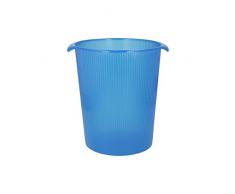 TIPTOP OFFICE Papierkorb, Kunststoff, Transparent Blau, 12 Liter