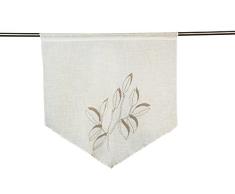 Linder Scheibengardine, Motiv Nature, Polyester, Beige, 58 x 90 cm