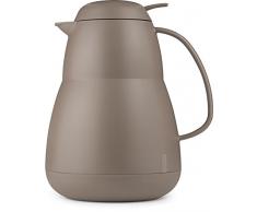 Helios Isolierkanne Zeo, 1,0 Liter, Kunststoff, matt, warm grey, Einhandbedienung