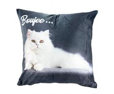 Boujee Kissenbezug, niedliche Katzen-Design, bequemes Leinen-Feeling, Stoff mit lebendigen Katzen-Motiv, 45,7 x 45,7 cm, Neuheit Katzen-Überwurf für Couch & Bett, lustige Katzen-Dekoration & dekorative Kissenbezüge