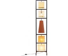 Kare 61934 Stehleuchte Parecchi Nature, Gestell: Stahl lackiert, Schirme: Polyester, Rattan, Polyurethan, Polyresin, Textil polyurethanbeschichtet, transparent