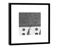 COGNOSCO Fotografie im Holzrahmen: Herderkirche Fotodruck-Format 27 x 27 cm-Rahmenfarbe schwarz-Hochwertiges Wandbild, Geschenkidee oder Souvenir aus Weimar, Holz, Weiß, Rahmen