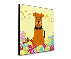 Carolines Treasures Wanddekoration, Ostereier, Airedale, Mehrfarbig