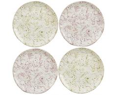 Certified International Bunny Patch Toile Dessertteller, 21,6 cm, Einheitsgröße, mehrfarbig, 4 Stück