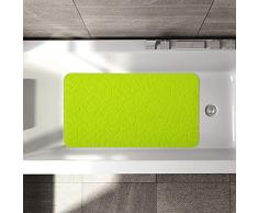 BOSICAN Badewannenmatte, rutschfeste Gummi-Badematte, weiche Badematte, rutschfeste Unterlage mit starken Saugnäpfen, groß, 69,8 x 39,4 cm, für Duschboden, Wanne (grün)