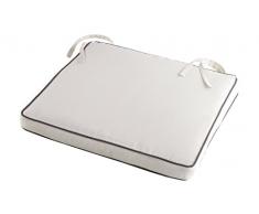 Ligne Decor Polyester Garten Stuhl Kissen, grau, 43Â x 37Â x 5Â cm
