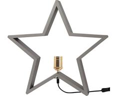 Star Dekoleuchte, Holz, Messing/Beige/Schwarz