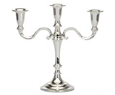 silberkanne Kerzenleuchter 3-lichtig 21,5 cm, versilbert und hochglanzpoliert in Premium Verarbeitung