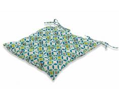 Galileo Casa 2420280 Kissen Stuhl, Polyester, Blau/Grün, 40 x 40 x 7 cm