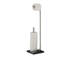 Relaxdays Toilettenpapierhalter PIERRE, Klorollenhalter, Klopapierhalter freistehend, Marmor, HxBxT: ca. 74 x 20 x 20 cm