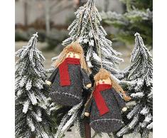 Axgo Puppe Weihnachtsbaum Hängeornamente Urlaub Indoor Party Favor Seasonal Decors, Kind, Grau