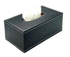Quadratisch Tissue Serviette Papier Box Halter Tablett Pumpen für Home Office Auto Automotive Deko Tissue Box Cover Spender Fall Halter Maroon, PU, schwarz, King Size: 10.5 *5.5* 4 inch