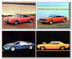 Impact Posters Gallery Ford Mustang Vintage Chevy Auto Bild 8 x 10 Vier Set Home Wand Decor Art Print Poster