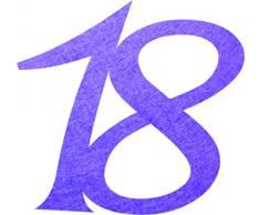 Petras Bastel News Streudeko, Fliz, Lila, 18 x 12 x 3 cm, 25-Einheiten