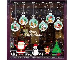YiHee Fensteraufkleber, Weihnachtsdekoration, Schneeflocke, PVC, für Zuhause, Büro, Geschäft, Neujahr, Weihnachten, Party-Zubehör 197pcs
