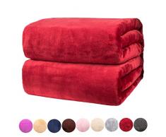 Kuschelige Decke aus Flanell und Fleece, wendbar, für Couch Sofa, Sessel, 152,4 x 203,2 cm Modern 60x80 inch Bugr