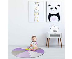 Dooboe Spielmatte - Puzzle-Matte - Verriegelung Schaumstoff Matten - Schaumstoffmatten - Baby Spielmatte - Playspot Schaum Stock - Runde Spielmatte - dick, ungiftig große Multi Color