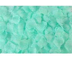 Vivianbuy 2000 Stück künstliche Seidenblumen gelb Farbverlauf Rosenblätter für Hochzeit Party Brautdekoration Light Lakeblue