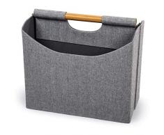 CTG Zeitschriftenhalter, gewebtes Papier, 2 Fächer, Grau