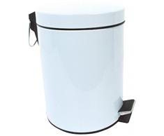 MSV 12 L Treteimer, Edelstahl rostfrei, Weiß, 25 cm