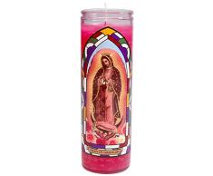 CONTINENTAL CANDLE Guadalupe Kerze, Glas, Rose, Tall