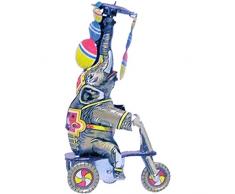 Elefant auf Dreirad Vintage Retro Collectible Blechspielzeug