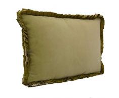 Ragged Rose Ribbon Kiwi Lime Green Samt-Kissen, Baumwolle, 35 x 50 cm