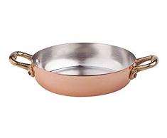 Pentole Agnelli Pfanne aus verzinntem Kupfer mit 2 Messinggriffen 40 cm Kupferfarben