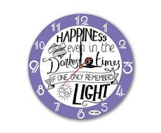 Wanduhr, Motiv BabbittyRabbity, Harry Potter, 29,5 cm, Design Dumbledores Spruch
