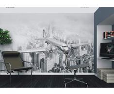 AG Design FTxxl 0123 Stadtansicht aus der Luft, Papier Fototapete - 360x255 cm - 4 teile, Papier, multicolor, 0,1 x 360 x 255 cm