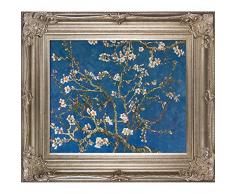 overstockArt Ölgemälde mit Mandelbaum in Blüte Vincent Van Gogh Renaissance Champagner Rahmen