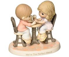 Precious Moments Couple at Cafe Table Figurine Figur, Porzellan, Mehrfarbig One Size