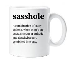 60 Second Makeover Limited 60SECMUG1032 60 Second Makeover Sasshole Definition Tasse Urban Dictionary Tochter Freund Sohn Geburtstag Weihnachten, keramik, weiß