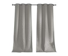 Kelvin Verdunkelungsvorhang, 96,5 x 213,4 cm, 2 Stück, Indigo Fenstervorhang Vorhang 38x84 (2 Pieces) Silber