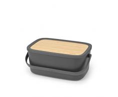 Brabantia Brotkasten, groß, Dunkelgrau