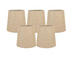 meriville Kronleuchter Lampenschirme, 4-Zoll von 12,7 cm von 12,7 cm, Wechselrahmen, natur, Set of 5
