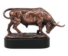 wall Street Börse Ladekabel Bull auf die Offensive mit Boden Bronze galvanisch Figur Investoren Geschenke Geld Managers