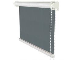 Flairdeco 3005175-06003017 Klemmfix Seitenzugrollo / Thermo-Verdunkelungsrollo, 60 x 175 cm, taubenblau