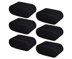 BCP 6 Stück Samt Klein Armband Watch Kissen für Watch Box Schmuck Display Aufbewahrungsbox Fall (Schwarz)