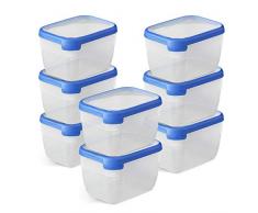 CURVER Grand Chef @Home Frischhaltedose, rechteckig, 2,4 l, 8 Stück