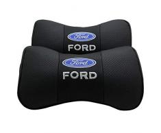JSAMZ Auto-Nackenkissen, bequem, weiches atmungsaktives Leder, Kopfstütze, Nackenstütze, Nackenkissen Fit for Ford