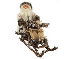 Santa s Workshop Waldarbeiter auf Musher Schlitten Figur, Multicolor, 45,7 cm