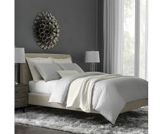 FlatIron Hotel Satin Stitch Sham Bettbezug King grau/weiß