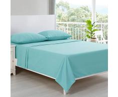 Dreamaker, 100% gebürstete Baumwolle, Flanell-Bettwäsche, 150, Super-leicht, Aqua, King Size