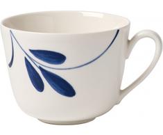 Villeroy & Boch Vieux Luxembourg Brindille Tasse, 200 ml, Höhe: 7 cm, Premium Porzellan, Weiß/Blau
