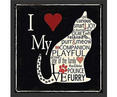 Buyartforless Kunstdruck, gerahmt, Motiv: I Love Jo Moulton, 30,5 x 30,5 cm, Schwarz