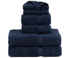 Soulmate Waschlappen, 600 g/m², 13 x 13 cm 6-Piece Bath Set Navy