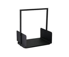 Kamino-Flam Holzlege für Kaminholz - Kaminholzkorb für Innen aus Metall in Schwarz - Tragekorb für Holz - Holzwiege mit Henkel - Brennholzkorb aus Stahl