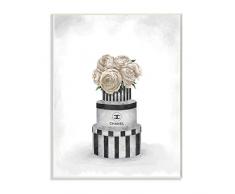 Stupell Industries Wandbild, gerahmt, Rosa / Grau Wandtafel 10x15 Holzschild